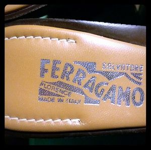 Salvatore ferragamo wooden wedge